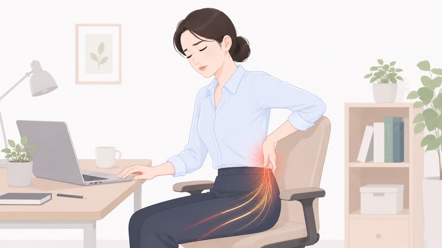 앉아만 있어도 엉덩이·허벅지가 당겨요
